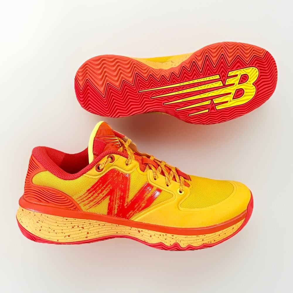 NEW BALANCE HESI LOW LETTERMAN Basketball Shoe BBHSL01 M8.5/W10 OrangeRed Yellow